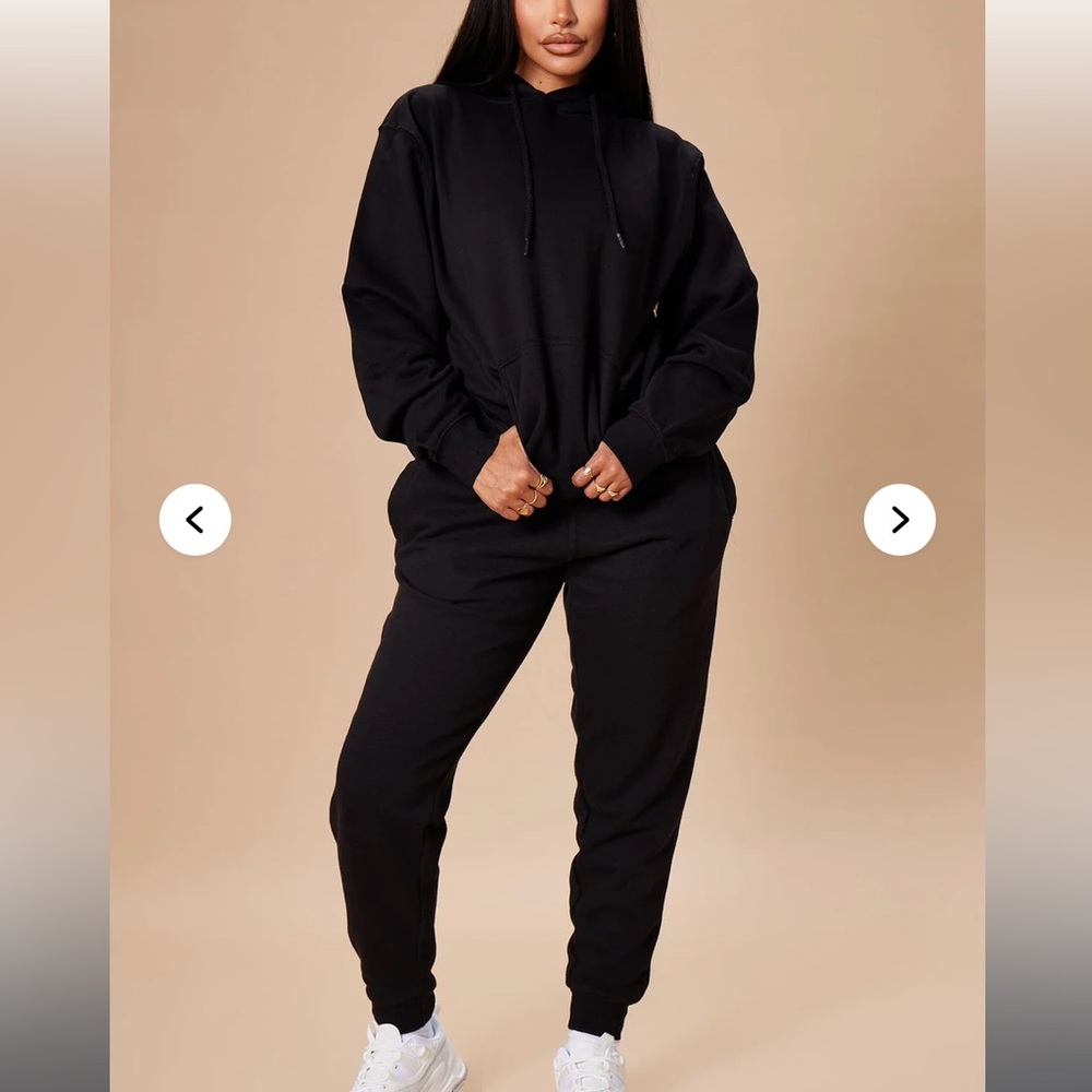 Fashion Nova Stole Your Boyfriend's Oversized Jogger Set Black